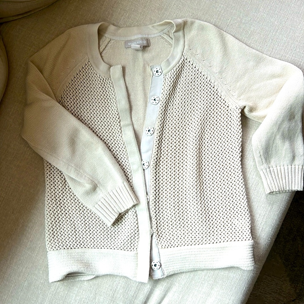 Banana Republic 100% cotton cardigan.